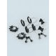 thumbnail image 3 of Pack 6 Pares Aretes Hombre Con Piercing, Arracadas Hombre, 3 of 3