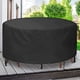 thumbnail image 5 of Funda para mesa de patio redonda, impermeable, para muebles de exterior, color negro, 2 tamaños, 5 of 5