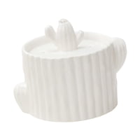 Ioensy - Fuente De Agua Para Gatos Dispensador De Agua Para Perros Tazón De Agua Potable Silencioso Blanco