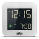 thumbnail image 1 of Reloj Despertador De Viaje Digital Con Despertador Tamaño Compacto Pantalla Lcd Negativa Ajuste Rápido Alarma Con Pitido Crescendo En Blanco Modelo Bc08w, 1 of 8