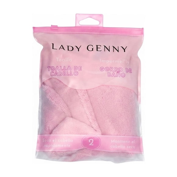 Set Toalla Cabello Y Gorro Baño Mujer Lady Genny A-221