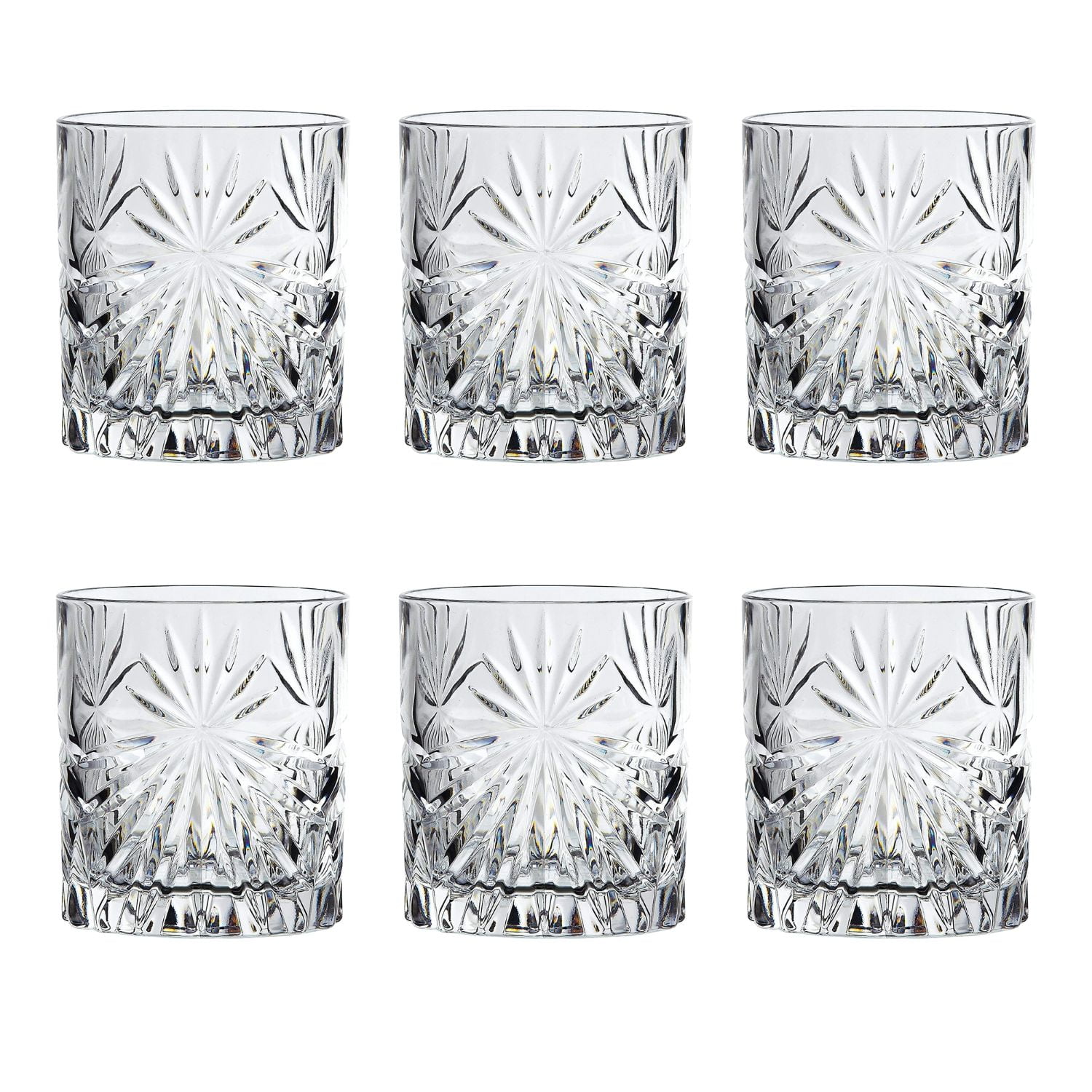 Importclick - Set 6 Vasos Whisky Perth Vidrio 220 Ml