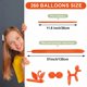thumbnail image 3 of Paquete de 100 globos YXYL Naranja 260 Long (11,8 pulg.), 3 of 7