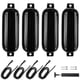 thumbnail image 5 of 4x Defensas para botes Defensas para botes inflables Uso para botes bajos Botes deportivos Accesorios para veleros 1 bomba de aire 11x40 cm Parachoque cuerda negra, 5 of 5