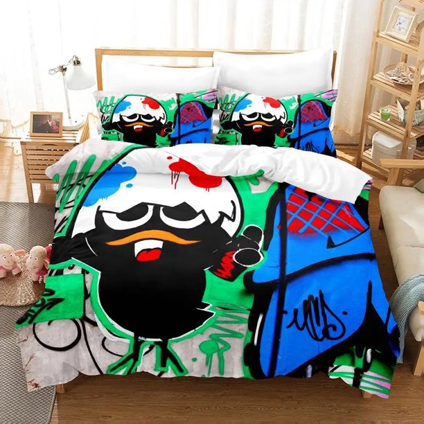 Anime Calimeros Bedding Set Duvet Cover Bed Set Quilt Cover Pillowcase Comforter king Queen Size Boys Adult Bedding Set