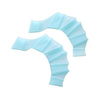 Ioensy - Natación Aletas De Mano Guantes De Natación Palmeados Para Buceo Natación Ejercicio Acuático Azul L Hombres