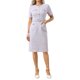 thumbnail image 1 of INSPIRE CHIC Vestido de mujer de tweed con cinturón y manga corta para trabajar 2026 Vestido lápiz L Rosa Púrpura, 1 of 5