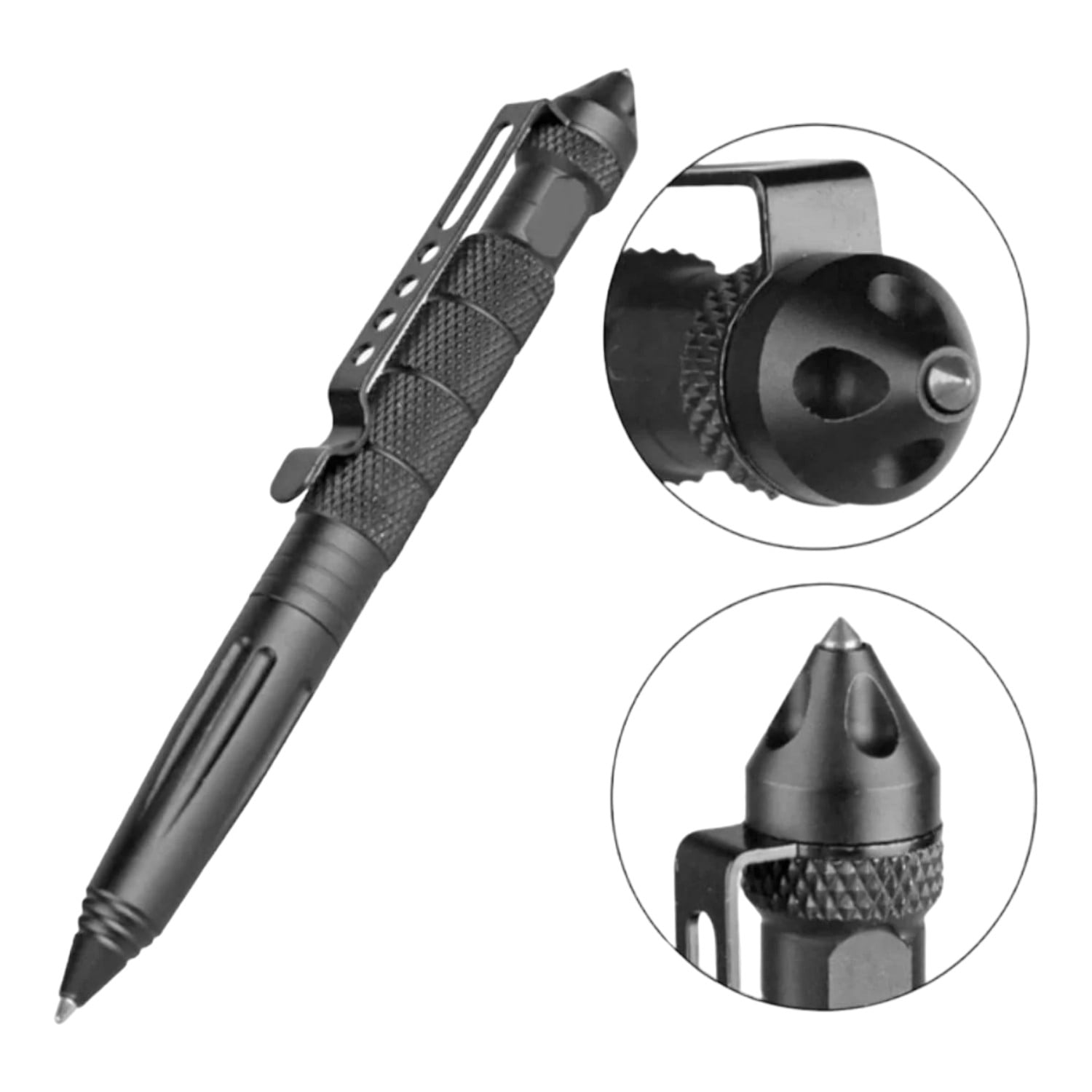 Genérico - Kubotan Lapiz Tactico Multifuncion Rompe Cristal + Repuestos Ab79 Lapiz Lapicero Kubot