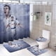 thumbnail image 1 of Son Heung-min-theme 4-Piece Shower Curtain Set with Rugs, Waterproof Bathroom Decor Set Includes Bath Mat, U-Shaped Rug, Toilet Lid Cover and Curtain with Hooks, 1 of 6