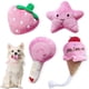 thumbnail image 1 of Juego de juguetes para perros pequeños BMLTAQ, paquete de 4, juguetes rosados que chirrían, 1 of 7