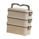 thumbnail image 3 of Fiambrera Apilable Contenedor De Almacenamiento De Alimentos Dividido Para Trabajadores Camping Travel Khaki 3 Capas, 3 of 3
