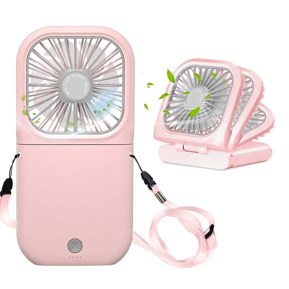 Ventilador de cuello portátil Allxin Mini Quiet USB recargable rosa