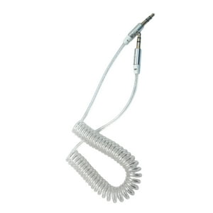 Datacom - Cable Audio 3.5 A 3.5 Punta Metal Blanco 1 Metro
