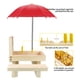 thumbnail image 3 of Comedero para ardillas MIXXIDEA de madera maciza con paraguas, 3 of 9