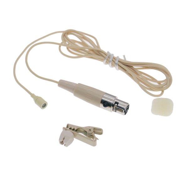 Micrófono de solapa MiCWL TA4F XLR de 4 pines Beige