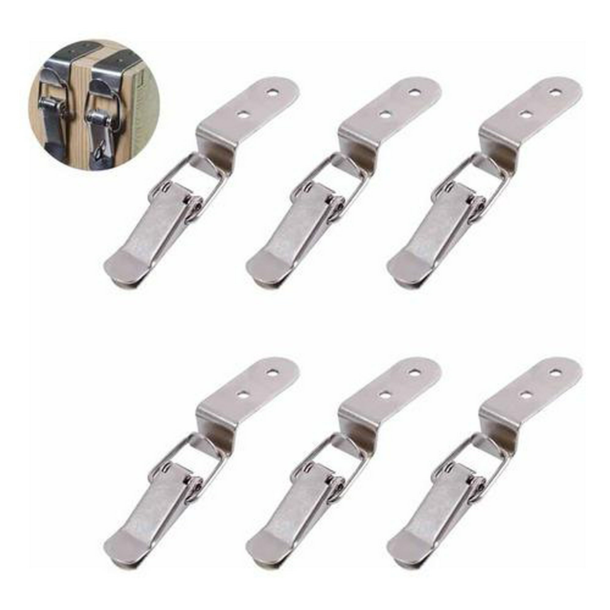 Genérico - Pack 6 Cierre Clamp Tirador Rápido Mecanismo Resorte Muebles