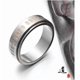 thumbnail image 1 of Anillo de Titanio Silver Giratorio Gold Yin Yang Antiestres, 1 of 3