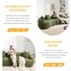 thumbnail image 2 of Curved Boneless Sofa,Compression Modular 110'' Sectional,Green High-Density,Couches Sleeper for Living Room Bedroom Apartment Lounge,Chenille, 2 of 3