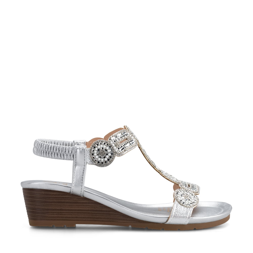 Sandalias Pilar Plateado Weide