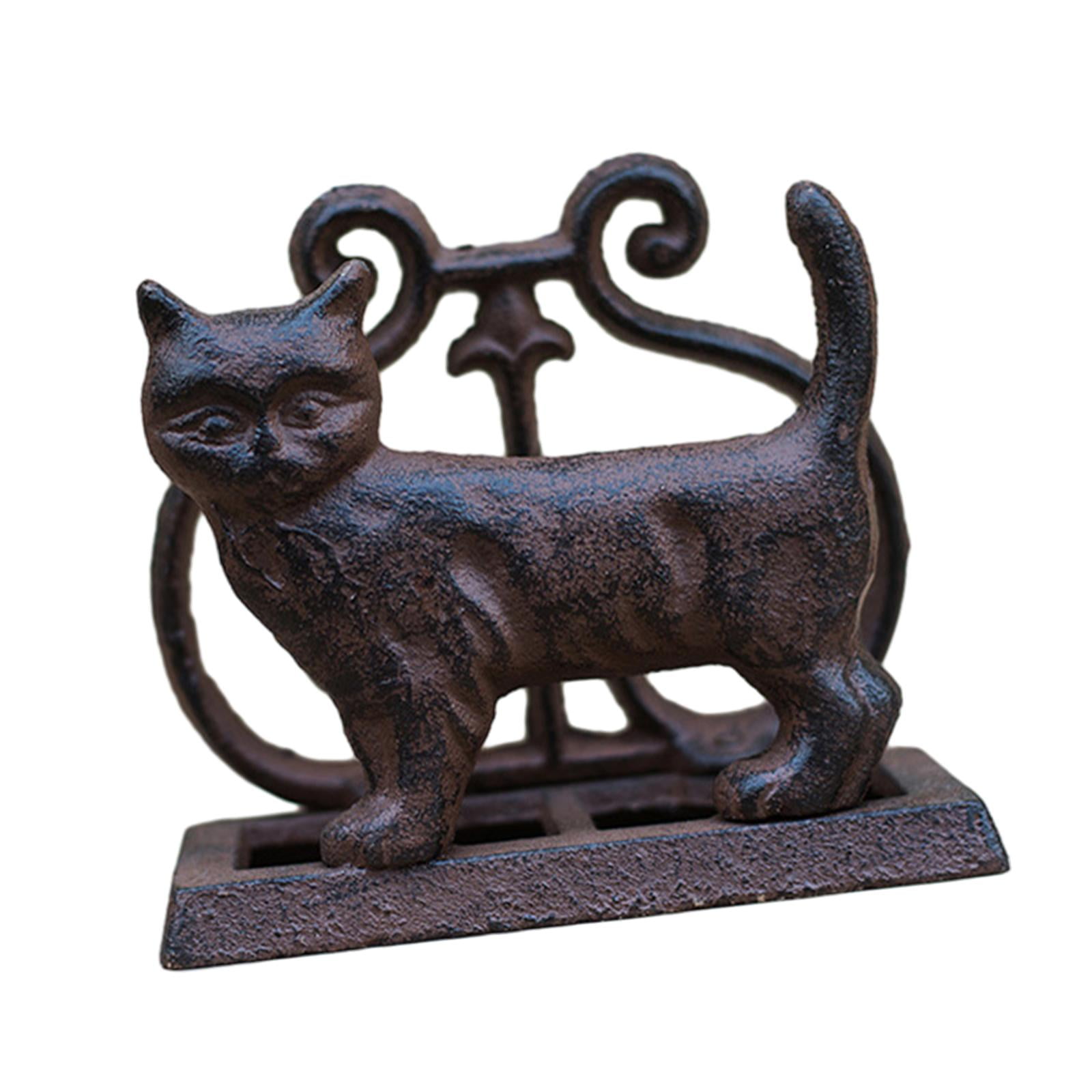 Magideal - Servilletero Dispensador De Pañuelos Para Mesa De Cocina Decoración De Estilo Vintage Dispensador De Pañuelos De Mesa Soporte Versátil Para Libros De , Gato