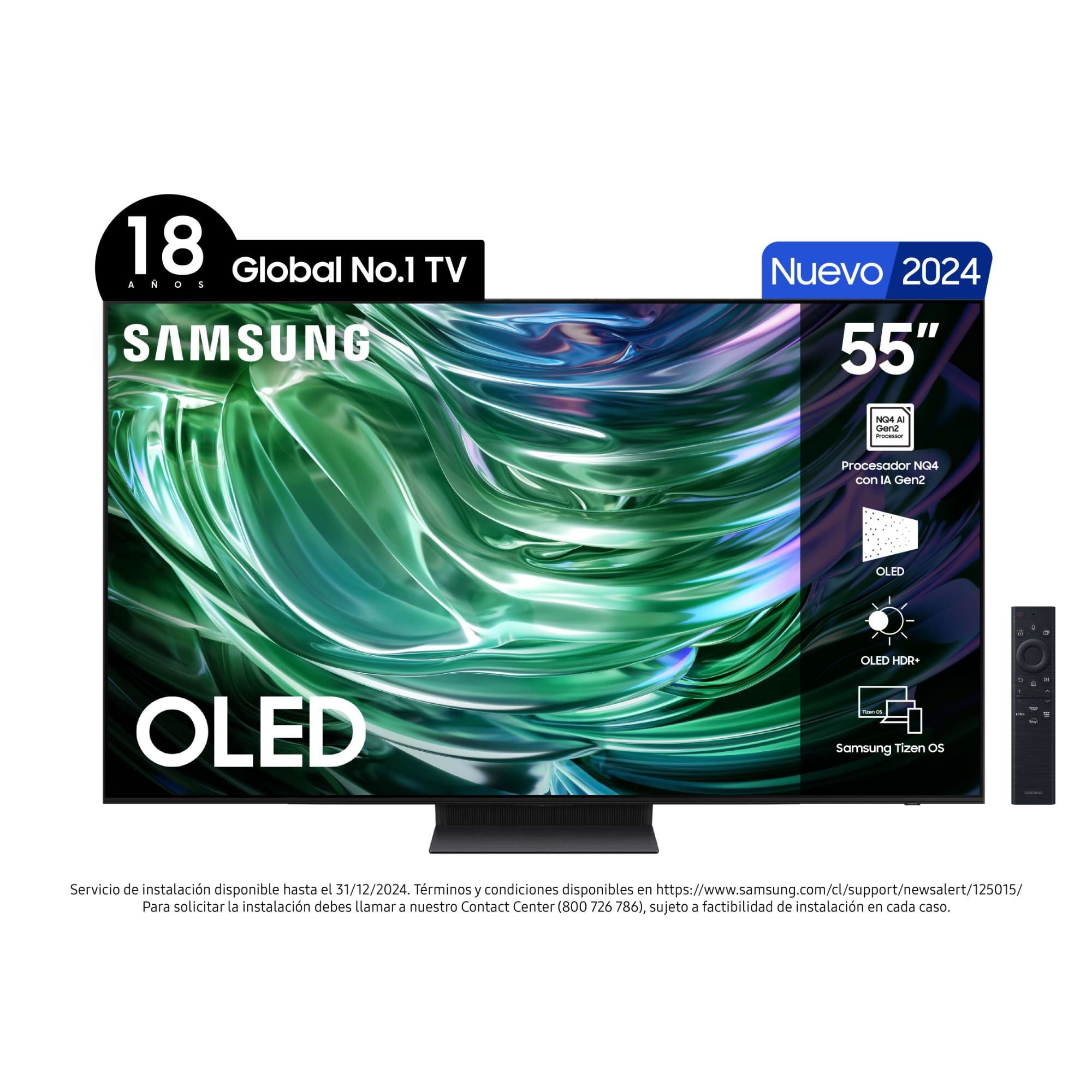 Televisor 55"" Oled 4K Uhd Qn55S90Dagxzs Smart Tv Samsung