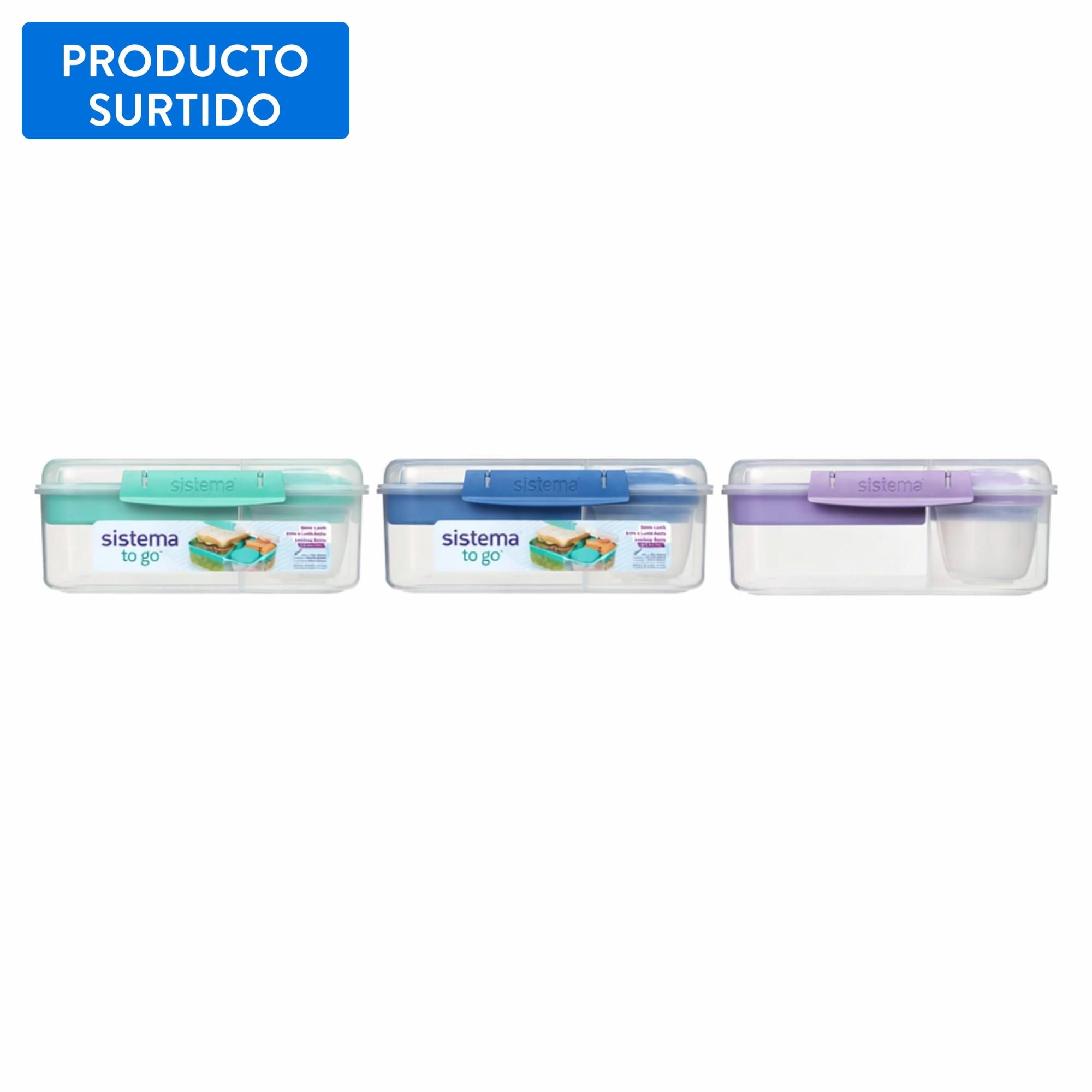 Sistema - Hermético + Pote Para Yogurt Plástico 1.65L, Color Surtido 1 Pieza