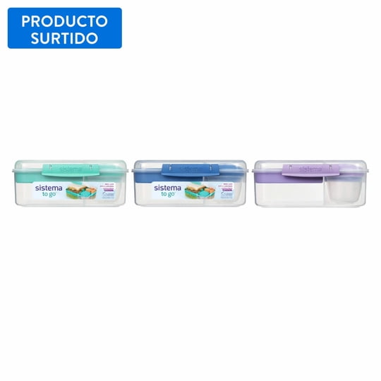 Hermético + Pote Para Yogurt Plástico 1.65l, Color Surtido 1 Pieza 1 Un Sistema