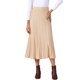 thumbnail image 1 of INSPIRE CHIC Falda Midi de Punto Vintage de Cintura Alta para Mujer L Caqui, 1 of 5