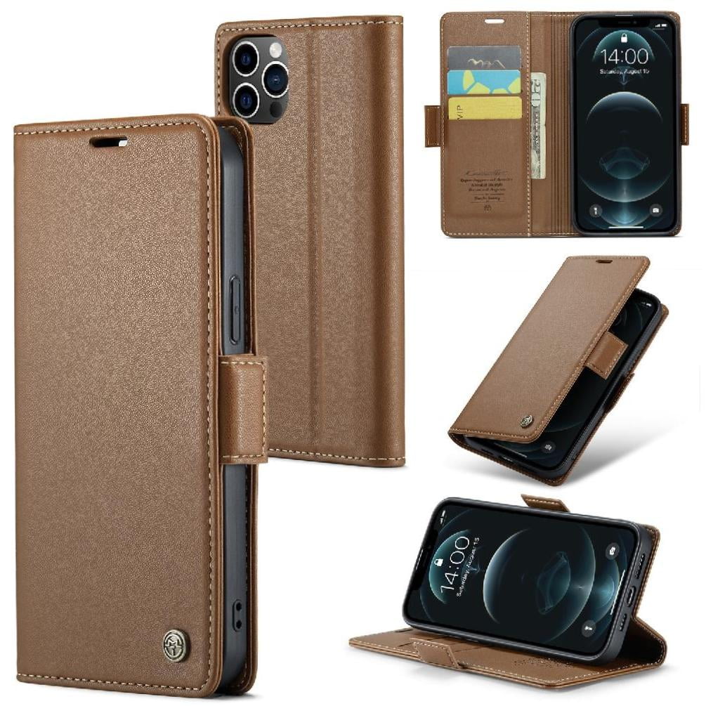 Case Me - Caseme Tipo Cartera Iphone 12 Pro Max Con Cierre Magnético, Rfid, Tarjetero, Soporte, Carga Inalámbrica