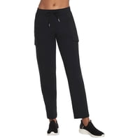 Pantalones Cargo Skechers Go Walk Sin Cordones Para Mujer, Negro Atrevido