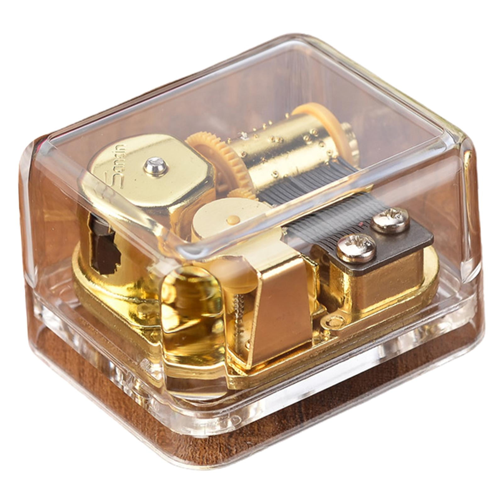 Bothyi - Caja De Música Acrílico Mecanismo Clear Wind Up Para Amigos Bluedanube