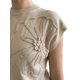 thumbnail image 5 of INSPIRE CHIC Chaleco de Suéter para Mujer Cuello Redondo Acanalado Manga Corta con Relieve 3D Floral Elegante Jersey de Punto Sin Mangas Talla Extra Grande Blanco, 5 of 6