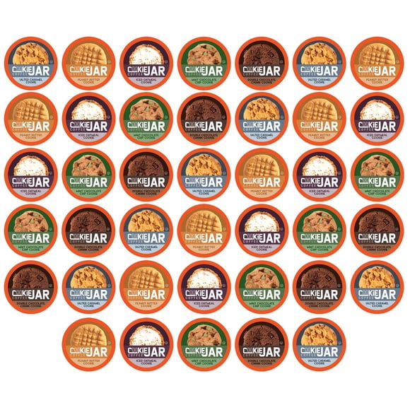 Tarro de galletas Coffee Pods con sabor surtido, 40 unidades, para Keurig K Cup