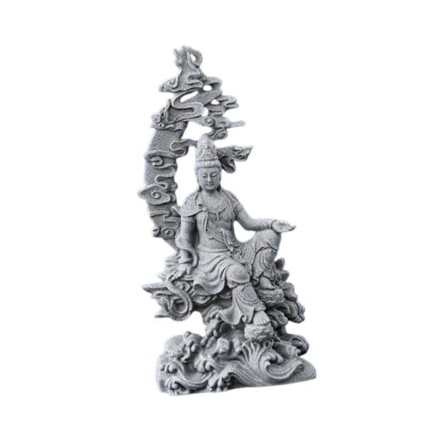 Estatua de Guan Yin, artesanía tradicional coleccionable, decoración, figura de Kuanyin para pasillo, oficina, escritorio, estantería, inauguración de