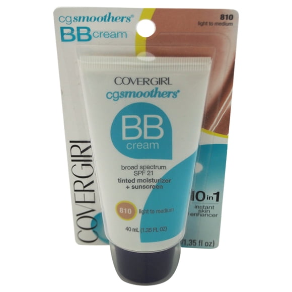 Crema Hidratante con Color CG Smoothers BB Cream con Protector Solar SPF 21 - 810 de Ligera a Media de CoverGirl para es - 1.35 oz de Maquillaje