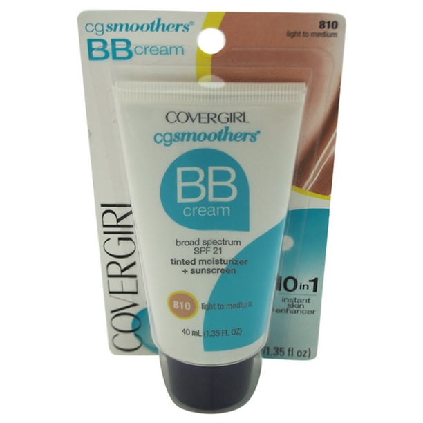 Crema Hidratante con Color CG Smoothers BB Cream con Protector Solar SPF 21 - 810 de Ligera a Media de CoverGirl para es - 1.35 oz de Maquillaje