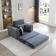 thumbnail image 2 of 52.4'' Boneless Chaise Lounge Chair Indoor-Oversized Cloud-Like Cozy Comfy Modular 3-in-1 Sofa Bed for Reading, Living Room & Bedroom Corduroy Couch Sleeper,Grey, 2 of 3