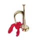 thumbnail image 3 of Cobre y latón Bugle Marching Bugle Instrumento de música con boquilla Scouting Trompeta Bugle Trompeta de caballería para principiantes Adultos , Dorado, 3 of 5