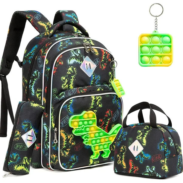 Bikab School Bags 3 in 1 Kids Bags for Girls Kawaii Backpack Waterproof Children School Bags for Girl 16" Bag for Girls Set