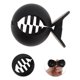 thumbnail image 3 of Unique Bargains 1 Pc Clip para el Cabello en Círculo Escarchado Elegante para el Hogar Negro 3.5cm, 3 of 5