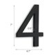 thumbnail image 2 of Número de dirección BUTUNITA 7" negro de aleación de zinc, moderno, 2 of 6