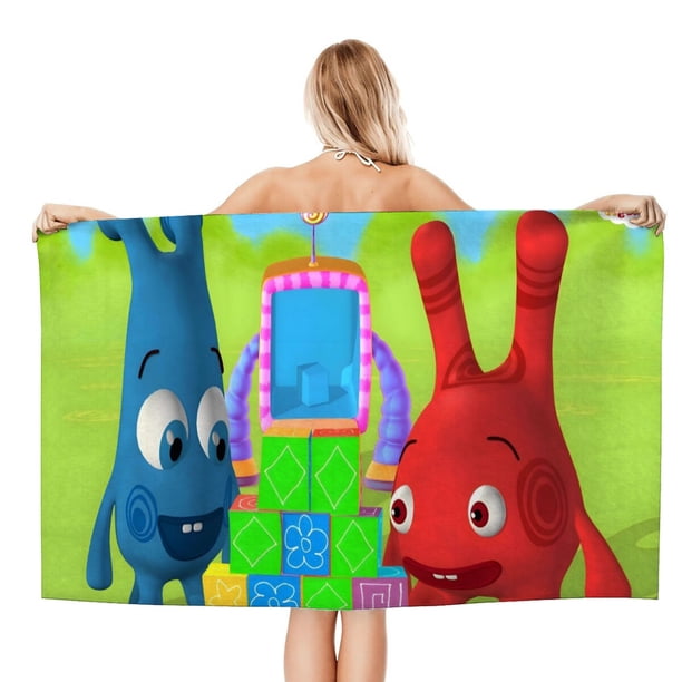Popiz Baby TV Toalla de playa de secado rápido con diseño temático, regalo para mujeres y niñas, ideal para cumpleaños, fans, amantes de la música, uso en la playa o al aire libre, 78 × 150 cm