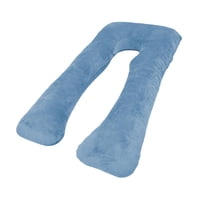 Maxcare - Cojín De Terciopelo Embarazada Soft Celeste 140X72 Cm