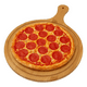 thumbnail image 2 of Tabla Picoteo Redonda Circular Pizza Madera 44x30cm, 2 of 7