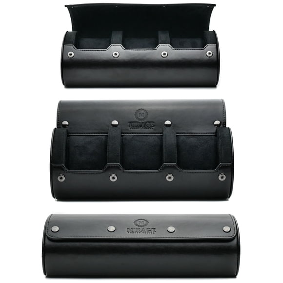 Estuche de viaje M Mirage Luxury Travel para 3 relojes - negro