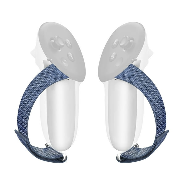 Compatible con Meta Quest 3/3S Estuche protector con agarre Diseño antideslizante y resistente a caídas Correa de muñeca ajustable ABS y nailon duraderos - Azul