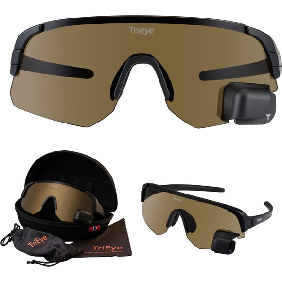 Gafas de ciclismo TriEye UV400 Smoke con espejo retrovisor