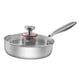 thumbnail image 5 of Sartén de Acero Inoxidable con Tapa de Vidrio, Utensilios de Cocina, Regalos de Gadgets Versátiles, Sartén Portátil con Asa, Sartén para Cocinar en Ca Diámetro 24 cm, 5 of 5