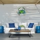 thumbnail image 4 of Arte de Pared JOYBEE Cangrejo de Metal Azul Verde 44 cm Decoración, 4 of 7