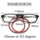 thumbnail image 4 of Gafas de lectura con soporte magnético para colgar en el cuello, gafas de lectura con imán unisex portátiles, montura telescópica con patas largas y marco para la cabeza., 4 of 5